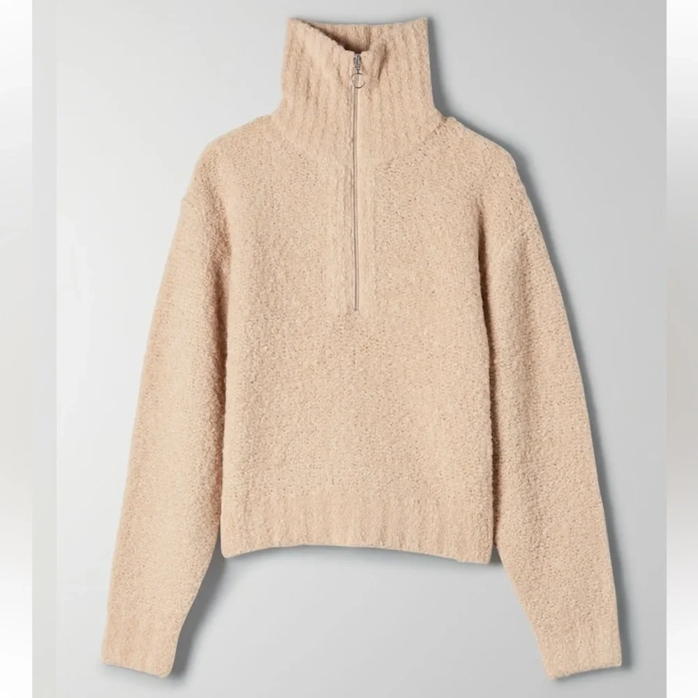 Aritzia Wilfred Free Gwyneth Sweater Alpaca Italian Marino Wool Warm Size Large - Picture 11 of 11